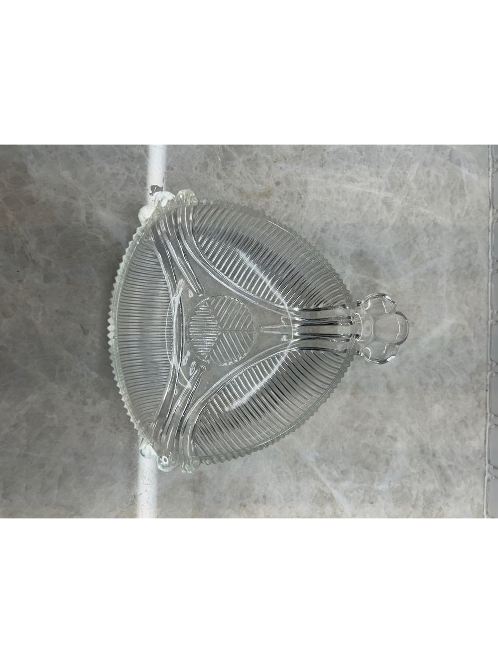 Vintage Hazel-Atlas Pattern #577 Art Deco Triangle Glass Dish